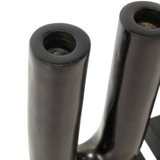 Black Aluminum U-Shaped Candle Holder Set